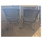 Lot (2) - Black Stackable Office Guest Chairs - Model LLR41848
