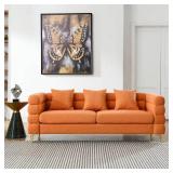 NEW Modern Orange Sofa with Legs