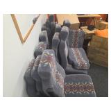 Lot (19) Bus seats with frames