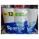 Sparkle Paper Towels 6 Double Rolls =12 Regular