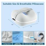 Knee Pillow for Side Sleepers, Memory Foam Leg Pillow for Side Sleeping, Between Legs Pillow for Hip and Back Pain Relief - Side Sleeper Pillow with Breathable Pillowcase and Elastic Strap