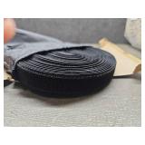 1"x32ft Hook and Loop Straps with 50 Metal Buckles Adjustable Fastening Cable Straps Cut-to-Length Cinch Strap Reusable Nylon Securing Cord Ties for Organizer or Storage 1 inch Wide Black"