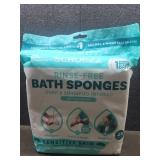 Scrubzz Rinse-Free Bath Sponges - 25 Pack Sensitive Skin - Retail: $24