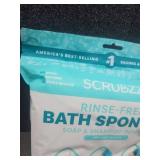 Scrubzz Rinse-Free Bath Sponges - 25 Pack Sensitive Skin - Retail: $24