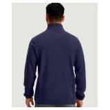 G Gradual Mens Quarter Zip Pullover Fleece with 2 Zipper Pockets Long Sleeve Golf Shirt Winter Athletic Sweater Lightweight size XL