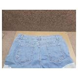 Womens Casual Stretch Denim Jean Shorts with Button Pockets for Summer size XL