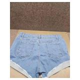Womens Casual Stretch Denim Jean Shorts with Button Pockets for Summer size XL