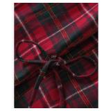 SIORO Mens Flannel Robes, Soft Cotton Plaid Bathrobe Shawl Collar Loungewear size M