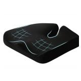 Seat Cushions, Memory Cotton Cushions, Office Chairs and Cars for Ultimate Comfort, Size up Premium Durable (Black) 21.5 * 17.7 * 4 inches