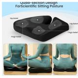 Seat Cushions, Memory Cotton Cushions, Office Chairs and Cars for Ultimate Comfort, Size up Premium Durable (Black) 21.5 * 17.7 * 4 inches