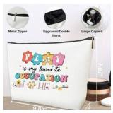 Occupational Therapy Worker Gift, Therapist Gift Makeup Bag, Play Is My Favorite Occupation, OT Month Appreciation Gifts for Women Her Coworkers Friends PU Leather Makeup Bag for PT PTA OT Gift