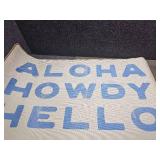 Udinaz Beach Welcome Aloha Howdy Hello Front Door Mat Outside Entrance,Beach Coastal Cowgirl Decor Doormat,17"X30"