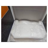 ZLFSRQ 2Pcs Makeup Bag for Women Trendy Large Capacity Cosmetic Bags Plush Pencil Case White Checkered Pouch for Purse Coquette Zippered Toiletry Bag Organizer Y2K Aesthetic Pencil Pouch
