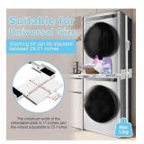 Washer Dryer Stacking Kit, Universal Washer Dryer Stacking Kit with Pull-Out Sliding Plate, Adjustable 29"-21" Stacking Kit for Washer and Dryer with Ratchet Strap"