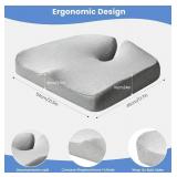 Seat Cushions, Memory Cotton Cushions, Office Chairs and Cars for Ultimate Comfort, Size up Premium Durable (Gray) 21.5 * 17.7 * 4 inches