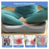 Seat Cushions, Memory Cotton Cushions, Office Chairs and Cars for Ultimate Comfort, Size up Premium Durable (Gray) 21.5 * 17.7 * 4 inches