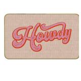 Retro Hot Pink Preppy Howdy Cowgirl Western Doormat Door Mat for Home Entrance,Trendy Retro Floor Mats for House Dorm Front Indoor Inside Outdoor Outside Entryway Rug Welcome Mat 30x18 Inch