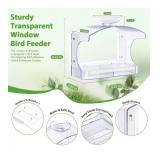 Goodeco Clear Window Bird Feeder - Outdoor Window Feeder with Strong Self-Adhesive Hooks, Bird Bath or Water Bowl for Outside Watchings - with a Brush, Easy to Clean, Ideal Gifts for Mom Parents
