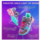 YESKIS Toddler Boys Girls Light Up Shoes LED Flashing Lightweight Mesh Breathable Adorable Running Sneakers for Toddler and Little Kid (Size 2)