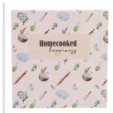 Homecooked Happiness Vintage Recipe Binder 3 Ring, 50 Blank Doubled-Size Cards, 50 Clear Protective Sleeves, 5 Dividers for Recipes Desserts, Bread & Pastries, Main Dishes, Soup & Salads, Appetizers