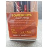 Powercryl Ultimate Acrylic Brush Set - Professional Flat Brushes - Retail: $24