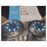 Solpex Solar Ground Disk Lights - Garden Pathway Lighting. 12 pack