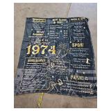 50th Birthday Throw, Best Decorations Gift for Mom, Dad, Grandpa - Soft, Unique, Happy Birthday Blanket for Him, Her, Friends