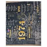 50th Birthday Throw, Best Decorations Gift for Mom, Dad, Grandpa - Soft, Unique, Happy Birthday Blanket for Him, Her, Friends