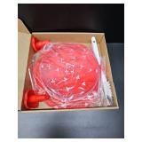 Chicken Shredder Large Chicken Breast Shredder Tool Twist with Brush&Fork, Visible Meat Shredder Machine, Anti-Slip Strip, Ergonomic Handle, BPA Free, Suitable for Pork Beef Chicken(Red)