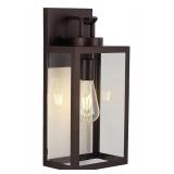 MICSIU Oil Rubbed Bronze Large Outside Wall Light, Waterproof Clear Glass Outdoor Sconce Lighting, 15.5 Inch Outdoor Wall Lights for House, Home, Garage, Doorway, Patio