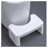 Toilet Step Stool, Toilet Assistance Steps, Bathroom Toilet Stool, Kids Tot Step Stool, Foldable Toilet Stool, Fits All Toilets, Folds for Easy Storage ( White)