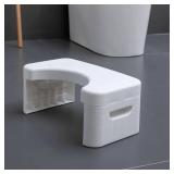 Toilet Step Stool, Toilet Assistance Steps, Bathroom Toilet Stool, Kids Tot Step Stool, Foldable Toilet Stool, Fits All Toilets, Folds for Easy Storage ( White)