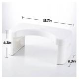 Toilet Step Stool, Toilet Assistance Steps, Bathroom Toilet Stool, Kids Tot Step Stool, Foldable Toilet Stool, Fits All Toilets, Folds for Easy Storage ( White)
