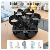 Flybok Water Bottle Organizer for Stanley Cups 40 oz, Rotating Stanley Cup Organizer Holder, 6 Slots Acrylic Tumbler Holder Organizer, Kitchen Organizers and Storage, Stanley Cup Accessories