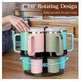 Flybok Water Bottle Organizer for Stanley Cups 40 oz, Rotating Stanley Cup Organizer Holder, 6 Slots Acrylic Tumbler Holder Organizer, Kitchen Organizers and Storage, Stanley Cup Accessories