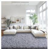 Area Rugs 9x12 Living Room, Large Fluffy Area Rugs for Bedroom, Soft Carpet Shag Kids Room Rug, Non-Slip Fuzzy Rugs Indoor (Light Grey, 9ft x 12ft)