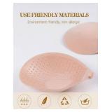 Sticky Bra Push Up 2 Pairs, Adhesive Strapless Backless Bras with Nipple Covers Black Nude
