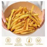 250 Pcs 7.9 Inch Round Air Fryer Liners Disposable for Home Bakers - Thickened Silicone Oil Paper - Withstands up to 450Â°F Heat - for Air Fryer 5 to 8 Qt