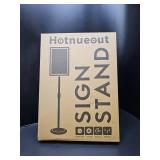Sign Holder Stand 8.5x11 inch - Adjustable Floor Standing Sign Holder - Signage Stand with Snap-Open Frame Display for Malls, Schools, Restaurants