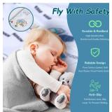 FUNSTAR Airplane seat Extender for Kids, Toddler Airplane Bed with Blanket, Airplane Travel Essentials, Durable and Comfortable Baby Portable Airplane Bed Flight Footbed