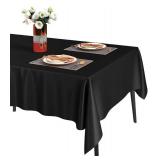 Fixwal 16 Pack Black Plastic Tablecloth Disposable Table Cloth 54" x 108" Plastic Table Cover Premium Rectangle Tablecloths for Baby Shower Engagement Halloween Wedding"
