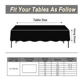 Fixwal 16 Pack Black Plastic Tablecloth Disposable Table Cloth 54" x 108" Plastic Table Cover Premium Rectangle Tablecloths for Baby Shower Engagement Halloween Wedding"