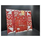 kiniu 3Pack Christmas Gift Boxes With Lids For Presents Large 9.25x9.25x3.75, Collapsible Christmas Gift Box Set, Holiday Boxes For Wrapping Gifts, Decorative Boxes For Gifts With Lids