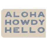 Beach Welcome Aloha Howdy Hello Front Door Mat Outside Entrance,Beach Coastal Cowgirl Decor Doormat,17"X30"