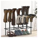 Boot Rack Free Standing Shoe Racks Shoe Storage Fit for 6 Pairs Boots Rack Organizer Boot Holders to Keep Them Straight for Dorm Room Closet Entryway Bedroom Patio Outdoor Hallway