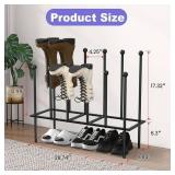 Boot Rack Free Standing Shoe Racks Shoe Storage Fit for 6 Pairs Boots Rack Organizer Boot Holders to Keep Them Straight for Dorm Room Closet Entryway Bedroom Patio Outdoor Hallway