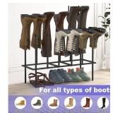 Boot Rack Free Standing Shoe Racks Shoe Storage Fit for 6 Pairs Boots Rack Organizer Boot Holders to Keep Them Straight for Dorm Room Closet Entryway Bedroom Patio Outdoor Hallway