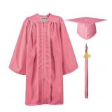 Silicherry 6 Sets Matte Graduation Gown Cap Set with 2025 Tassel Stole Certificate Graduation Gifts Bracelet(27,Pink) kids
