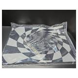 Bright Aura Optical Illusion Rug - Vortex Illusion 23" x 16"