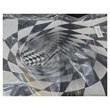 Bright Aura Optical Illusion Rug - Vortex Illusion 23" x 16"